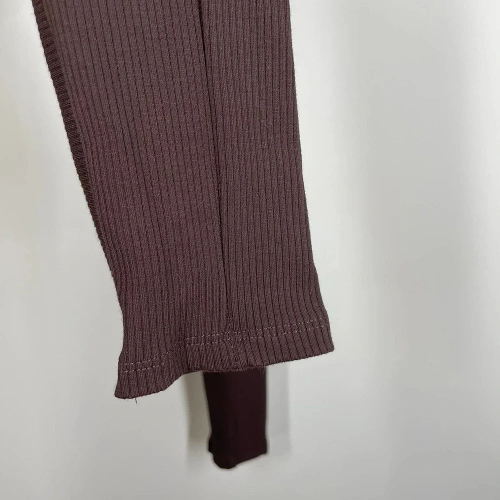 NWT NAKED WARDROBE Snatched To The Side Leggings Brown M - Picture 5 of 9